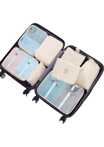 8 Parçalı Seyahat Organizer, Valiz Düzenleyici, Tatil ve Seyahat Için Bavul Organizer, Packing Cubes Seti Travel Organizer, Organizer Çanta - Bej (Yurt Dışından) fiyatları