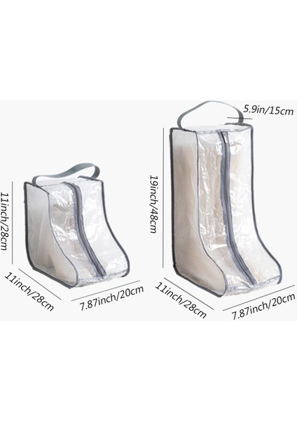Taşınabilir Kadın Uzun / Kısa Bot Saklama Çantası, 2 Paket, Su Geçirmez, Uzun, Kısa Bot Taşıma Çantası, Seyahat ve Günlük Kullanım Için (Yurt Dışından)