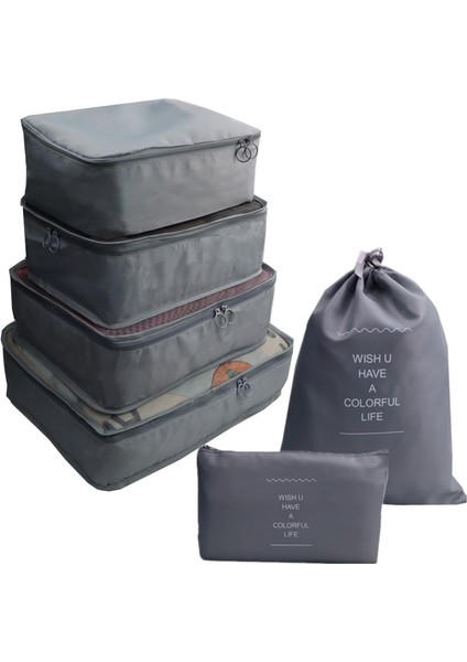 6 Adet Seyahat Paketleme Küpleri Sıkıştırma Torbaları, Depolama Paketleme Organizatörleri Çamaşır Torbaları, Seyahat Bagajı Düzenleyici, Katlanabilir Bavul Düzenleyici, Giysiler Iç (Yurt Dışından)