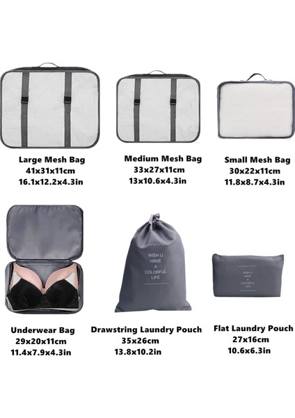 6 Adet Seyahat Paketleme Küpleri Sıkıştırma Torbaları, Depolama Paketleme Organizatörleri Çamaşır Torbaları, Seyahat Bagajı Düzenleyici, Katlanabilir Bavul Düzenleyici, Giysiler Iç (Yurt Dışından) fiyatları