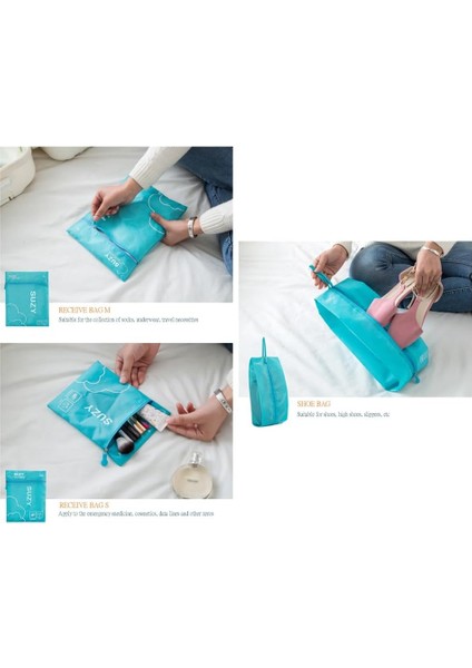 Taşınabilir Bagaj Düzenleyici,7 Adet Seyahat Organizatör Saklama Poşetleri Seti Bavul Elbise Ayakkabı Sınıflandırılmış Çantalar Taşınabilir Bagaj Organizatör Seyahat Kıyafetleri Dü (Yurt Dışından) indirimleri