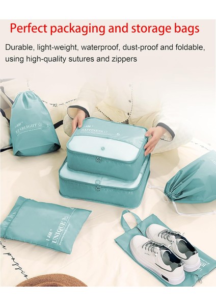 Seyahat Için 6 Adet/takım Ambalaj, Katlanabilir Bagaj Organizatör Çantaları, Seyahat Aksesuarları Için Seyahat Saklama Çantaları Seyahat Temelleri, Ayakkabı Çantası, Erkek ve Kadın (Yurt Dışından) modelleri