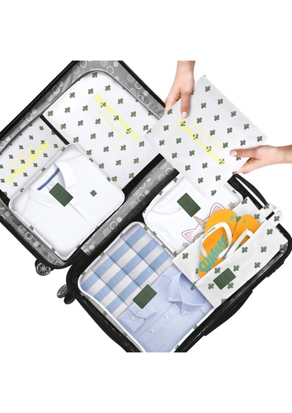 7 Set Ayakkabı Çantalı Ambalaj Küpleri - Sevimli Seyahat Çantaları Farklı Boyutlarda Bavul Için Bagaj Organizatörleri, Giyim Iç Çamaşırı Saklama Torbaları Seyahat Aksesuarları Için (Yurt Dışından)