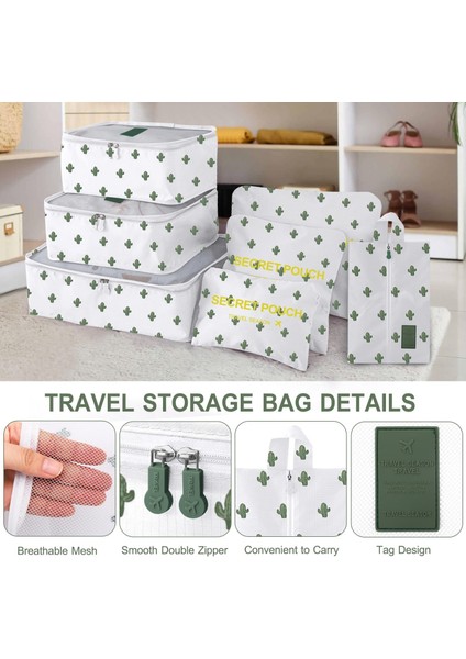 7 Set Ayakkabı Çantalı Ambalaj Küpleri - Sevimli Seyahat Çantaları Farklı Boyutlarda Bavul Için Bagaj Organizatörleri, Giyim Iç Çamaşırı Saklama Torbaları Seyahat Aksesuarları Için (Yurt Dışından) fırsatları