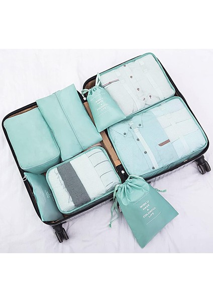 10 Adet/takım Bagaj Paketleme Çantası, Büyük Kapasiteli Su Geçirmez, Fermuarlı Çok Amaçlı Seyahat Saklama Çantaları Ev Malzemeleri Bej (Yurt Dışından) fırsatları