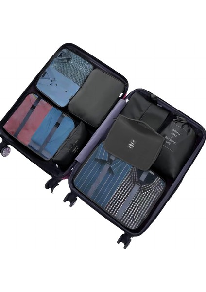 8 Parçalı Seyahat Organizer, Valiz Düzenleyici, Tatil ve Seyahat Için Bavul Organizer, Packing Cubes Seti Travel Organizer, Organizer Çanta - Siyah (Yurt Dışından) fiyatları