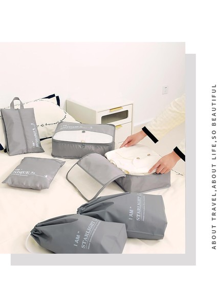 Seyahat Için 6 Set Ambalaj, Katlanabilir Bagaj Organizatör Çantaları, Seyahat Aksesuarları Için Seyahat Saklama Torbaları, Seyahat Temelleri, Ayakkabı Çantası, Erkek ve Kadın Giyim (Yurt Dışından) modelleri