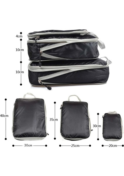 3 Parçalı Bavul Düzenleyici Seti, Verimli ve Pratik Seyahat Saklama Çantası, Seyahat Düzenleyici Çanta (Siyah) (Yurt Dışından) fiyatları