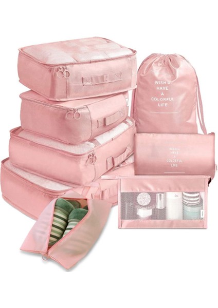 Bavul Düzenleyici Paket Küpü Seti, 8 Parça, Çok Fonksiyonlu Seyahat Gep Seti, Su Geçirmez Çanta, Ayakkabı Saklama Torbası, Tatil, Seyahat Için (Yurt Dışından)