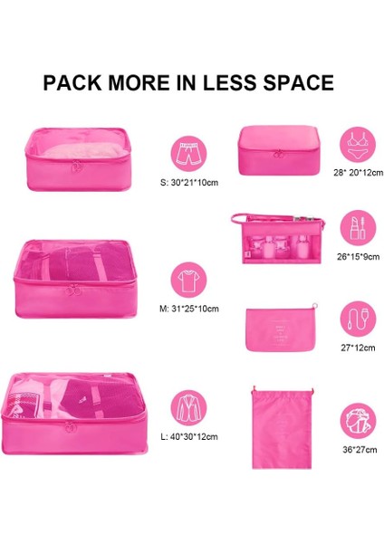 Bavul Organizatör Seti 7 Parça, Ambalaj Küpleri, Su Geçirmez Seyahat Konfeksiyon Çantaları, Bavullar Için Çantalar, Yıkama Çantası ile Paketleme Küpleri, USB Kablo Çantası (Yurt Dışından) fiyatları