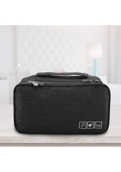 Büyük Kapasiteli Seyahat Saklama Çantası, Taşınabilir Seyahat Saklama Düzenleyici, Su Geçirmez Iç Çamaşırı, Sütyen Çorap, Çanta, USB Kılıfı (Siyah) (Yurt Dışından) fırsatları
