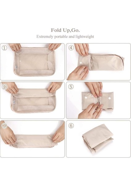 Seyahat Paketleme Küpü, 8 Parçalı Set Seyahat Küpü, Katlanabilir Bagaj Saklama Çantası, Hafif Bagaj Saklama Çantası (Gri) (Yurt Dışından) modelleri