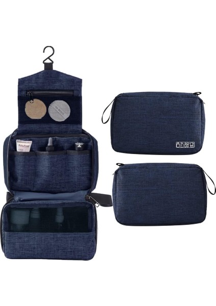 Asılı Kanca ile Taşınabilir Tuvalet Çantası Tuvalet Malzemeleri Için Seyahat Çantası Suya Dayanıklı Kozmetik Çantası Seyahat Makyaj Organizatör Kadın Kızlar Için Büyük Kapasiteli T (Yurt Dışından)