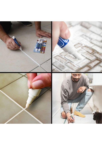 2'li Fayans Beyaz Derz Hazır Dolgusu Boyama Boyası Kalemi Hızlı Kuruyan Su Bazlı Yenileme fiyatları