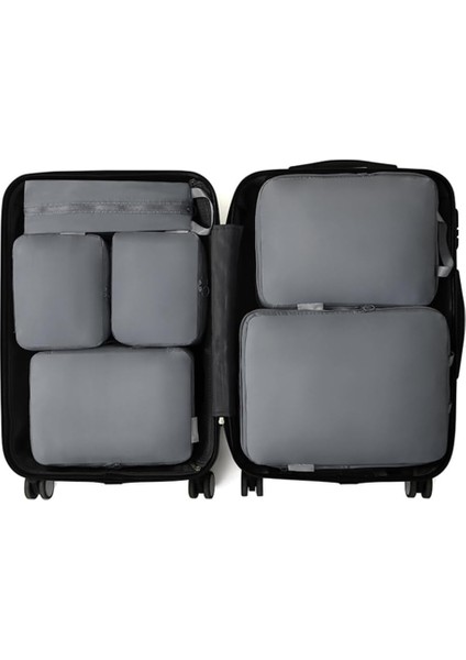 6 Adet Su Geçirmez Seyahat Saklama Çantası, Kalınlaştırılmış Polyester Kumaştan Kompakt Çanta, Turizm, Iş Seyahati, Kozmetik Için (Yurt Dışından)