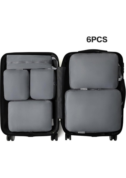 6 Adet Su Geçirmez Seyahat Saklama Çantası, Kalınlaştırılmış Polyester Kumaştan Kompakt Çanta, Turizm, Iş Seyahati, Kozmetik Için (Yurt Dışından) modelleri