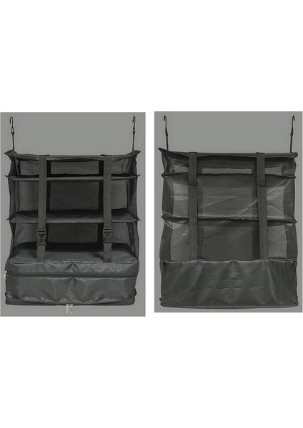 Giyim Seyahat Depolama Asılı Çanta Çok Fonksiyonlu Giyim Seyahat Saklama Çantası Üç Katmanlı Asılı Çanta Su Geçirmez Kumaş Takviyeli Örgü Seyahat Aksesuarları Organizatör (Yurt Dışından) fırsatları