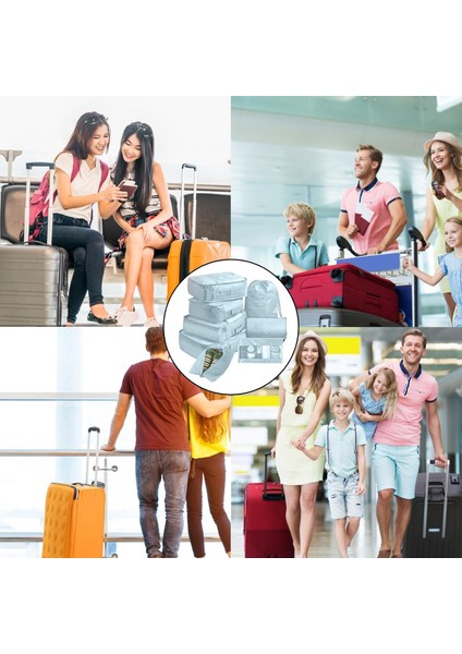 Bavul Organizatör Çanta Seti,8 Adet Ambalaj Bagaj Valizleri Organizatör Çantası | Su Geçirmez Saklama Çantası, Seyahat Dişli Tuvalet Malzemeleri Kozmetik Giysi Ayakkabı Çantası (Yurt Dışından) fiyatları