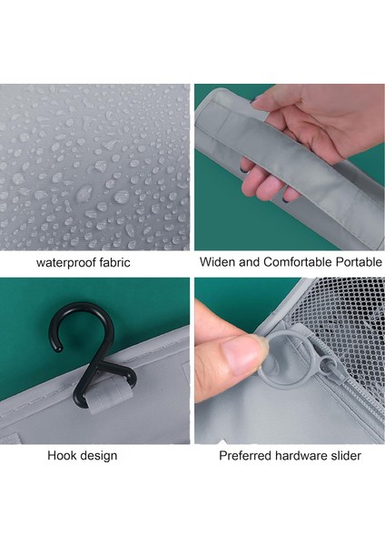 Kozmetik Çantası, Kişisel Bakım Çantası, Erkek, Seyahat Saklama Çantası, Askılı Saklama Çantası, Kozmetik Çantası, Büyük Gri, Çok Amaçlı Seyahat Düzenleyici, Gri, 21CM (Yurt Dışından) modelleri