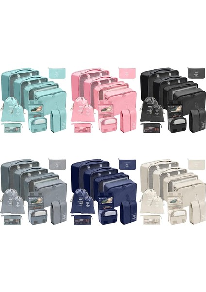 10 Adet/takım Bagaj Paketleme Çantası, Büyük Kapasiteli Su Geçirmez, Fermuarlı Çok Amaçlı Seyahat Saklama Çantaları Ev Malzemeleri Pembe (Yurt Dışından) fiyatları