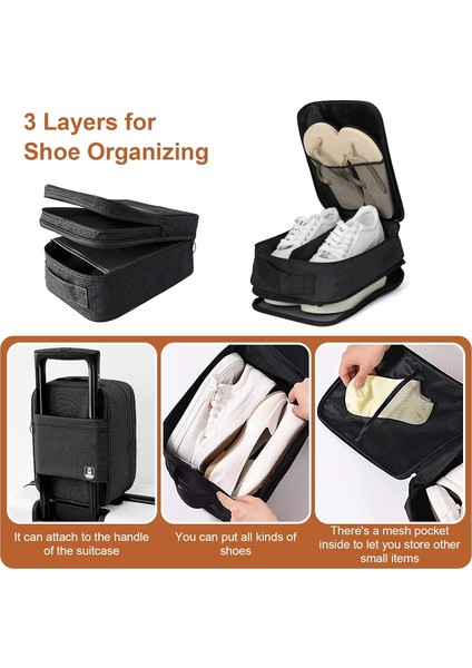 Seyahat Için Ayakkabı Çantası, Büyük Boy Ayakkabı Çantası, Seyahat, Seyahat, Günlük Kullanım, Ayakkabı Saklama, Siyah, Ayakkabı Çantaları (Yurt Dışından) fiyatları