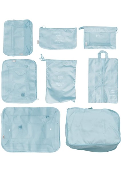 8 Adet Set Seyahat Paketleme Çantası Seyahat Bagaj Organizatörleri Seyahat Paketleme Küpleri Giysi Paketleme Küpü Bagaj Organizatörü Bavul Sıkıştırma Çantası Taşınabilir Özlemek (Yurt Dışından)