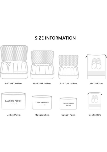 Paketleme Küpleri, 8pcs Seyahat Düzenleyici Ambalaj Torbaları, Seyahat Paketleme Küpü Seti, Su Geçirmez Çanta Giysiler Ayakkabı Kozmetik Makyaj Malzemeleri Saklama Çantaları (Koyu (Yurt Dışından) fiyatları