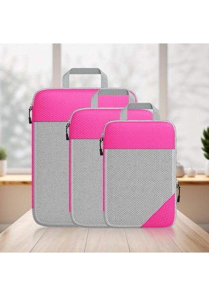 3 Adet Sıkıştırma Ambalaj Küpleri, Bagaj Ambalaj Organizatörleri Nefes Alabilen Tuvalet Çantaları Aile Tatilleri Için Seyahat Saklama Torbaları (Yurt Dışından) fiyatları