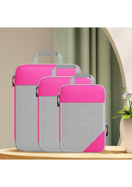 3 Adet Sıkıştırma Ambalaj Küpleri, Bagaj Ambalaj Organizatörleri Nefes Alabilen Tuvalet Çantaları Aile Tatilleri Için Seyahat Saklama Torbaları (Yurt Dışından) modelleri