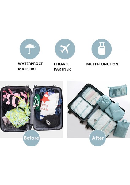 Bavul Düzenleyici Paket Küpü Seti, 8 Parça, Çok Fonksiyonlu Seyahat Gep Seti, Su Geçirmez Çanta, Ayakkabı Saklama Torbası, Tatil, Seyahat Için (Yurt Dışından) fırsatları