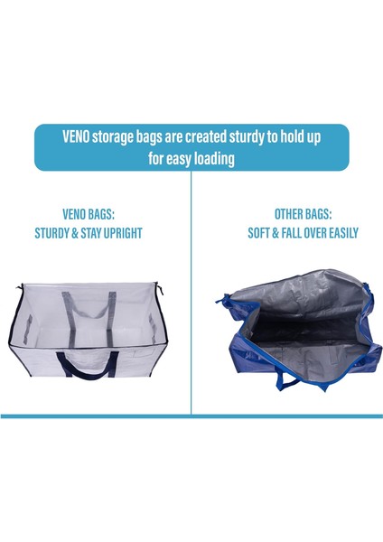 4'lü Paket Ekstra Büyük Fermuarlı Seyahat Çantası, Dayanıklı, Taşınma Kutusu Alternatifi, Kıyafet Muhafazası, Etiket Bölmesi, Su Geçirmez, Sürdürülebilir (Şeffaf, 4'lü Paket) (Yurt Dışından) modelleri