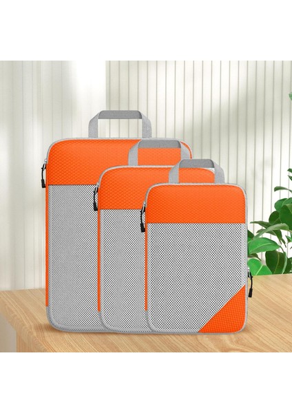 3 Adet Sıkıştırma Ambalaj Küpleri, Bagaj Ambalaj Organizatörleri Nefes Alabilen Tuvalet Çantaları Aile Tatilleri Için Seyahat Saklama Torbaları (Yurt Dışından) modelleri