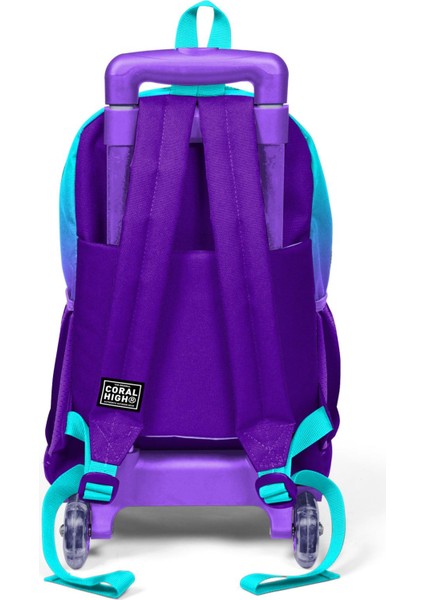 Kids Turkuaz Mor Renk Geçişli Üç Bölmeli Çekçekli 3'lü Çanta Seti SET0123963 indirimleri