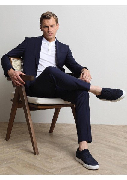 Saks Modern Fit Yün Karışımlı Takım Elbise