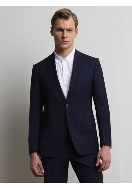 Saks Modern Fit Yün Karışımlı Takım Elbise