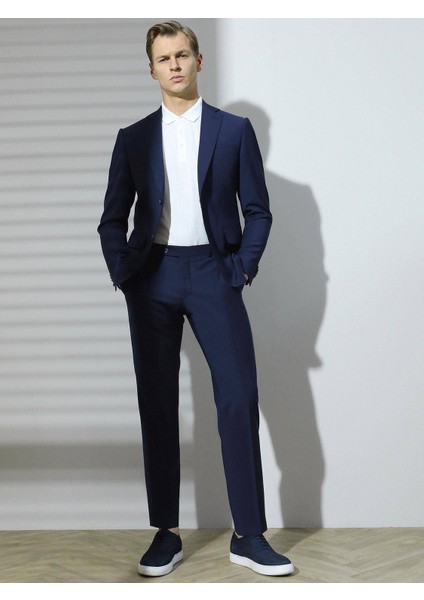 Saks Modern Fit Yün Karışımlı Takım Elbise