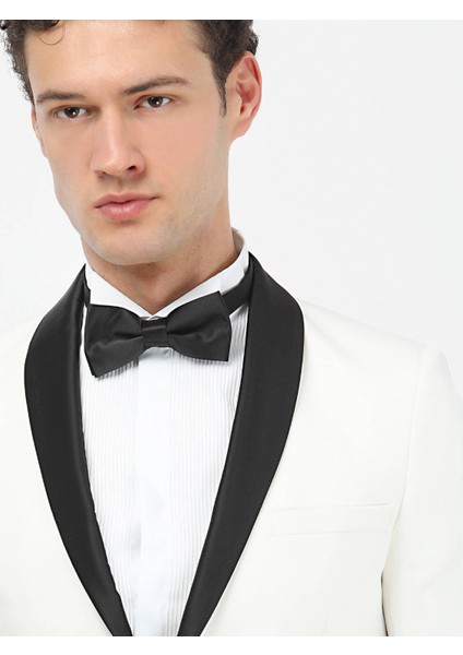 Ekru Düz Slim Fit Şal Yaka Dokuma Smokin Takım Elbise modelleri