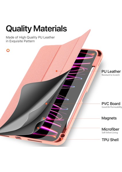 Gzplz-Ipad Pro 11(2024)-A2837 Için Kumaş Dokulu Tablet Kılıfı (Yurt Dışından)