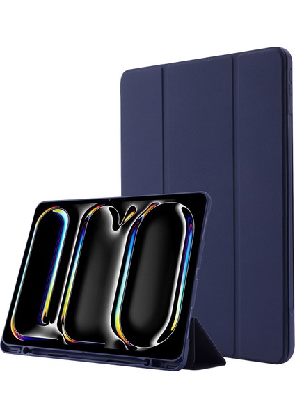 Gzplz-Skin Feel Deri Kılıf iPad Pro 11 (2024)-A2837 (Yurt Dışından)