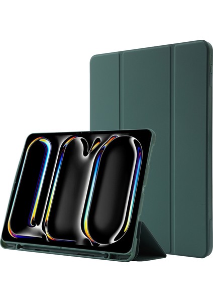 Gzplz-Skin Feel Deri Kılıf iPad Pro 11 (2024)-A2837 (Yurt Dışından)