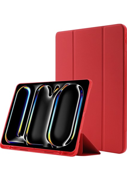Gzplz-Skin Feel Deri Kılıf iPad Pro 11 (2024)-A2837 (Yurt Dışından)