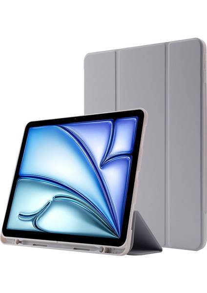 Gzplz-Skin Feel Deri Kılıf iPad Air 11 (2024)-A2899 (Yurt Dışından)