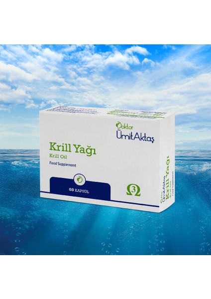 Dr. Ümit Aktaş Krill Yağı - 500MG - Kolin ve Astaksantin Içeren Okside Olmayan 60 Kapsül