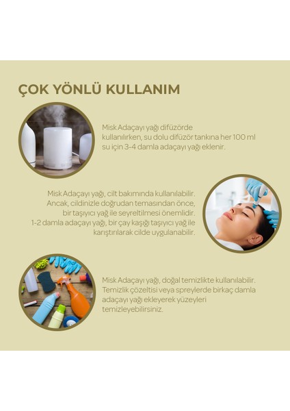 Onka Farma Misk Adaçayı Yağı 10 ml %100 Saf ve Doğal Katkısız Uçucu Yağ