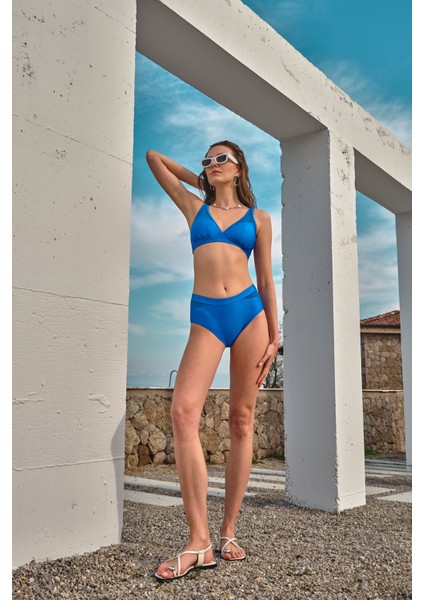 Kadın Tül Detaylı Toparlayıcı Yüksek Bel Bikini Takımı 24S100ST fiyatları