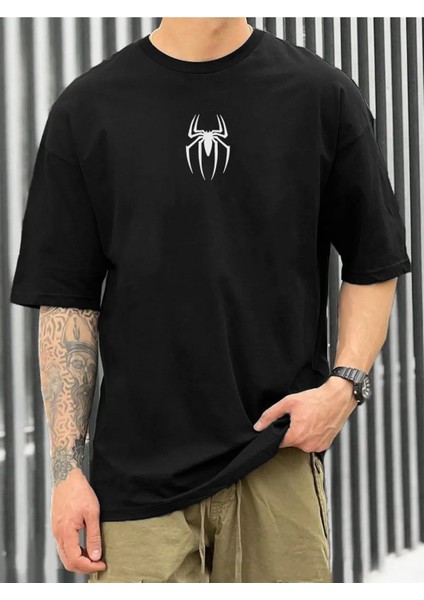 Moda Wear Spider Oversize T-Shirt %100 Pamuklu