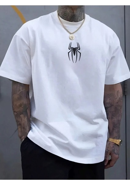 Moda Wear Spider Oversize T-Shirt %100 Pamuklu