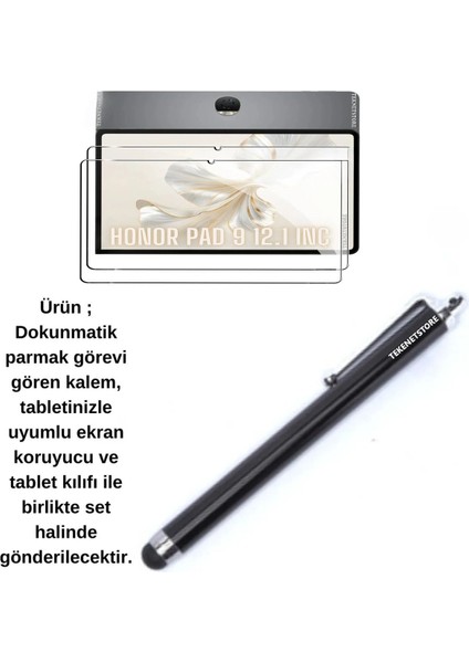 Honor Pad 9 12.1 Inç Uyumlu Kalem Bölmeli Standlı Silikon Kılıf + Ekran Koruyucu + Kalem 3'lü Set fırsatları