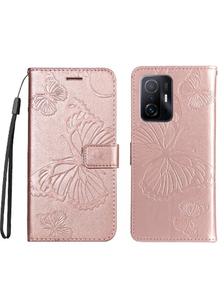 Xiaomi 11T/11T Pro Pu Deri Darbeye Kapak Manyetik Flip Case (Yurt Dışından)