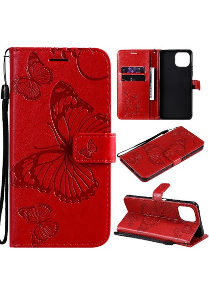 Kart Yuvası Standı ile Xiaomi 11 Lite Pu Deri Için Flip Case Darbeye (Yurt Dışından)
